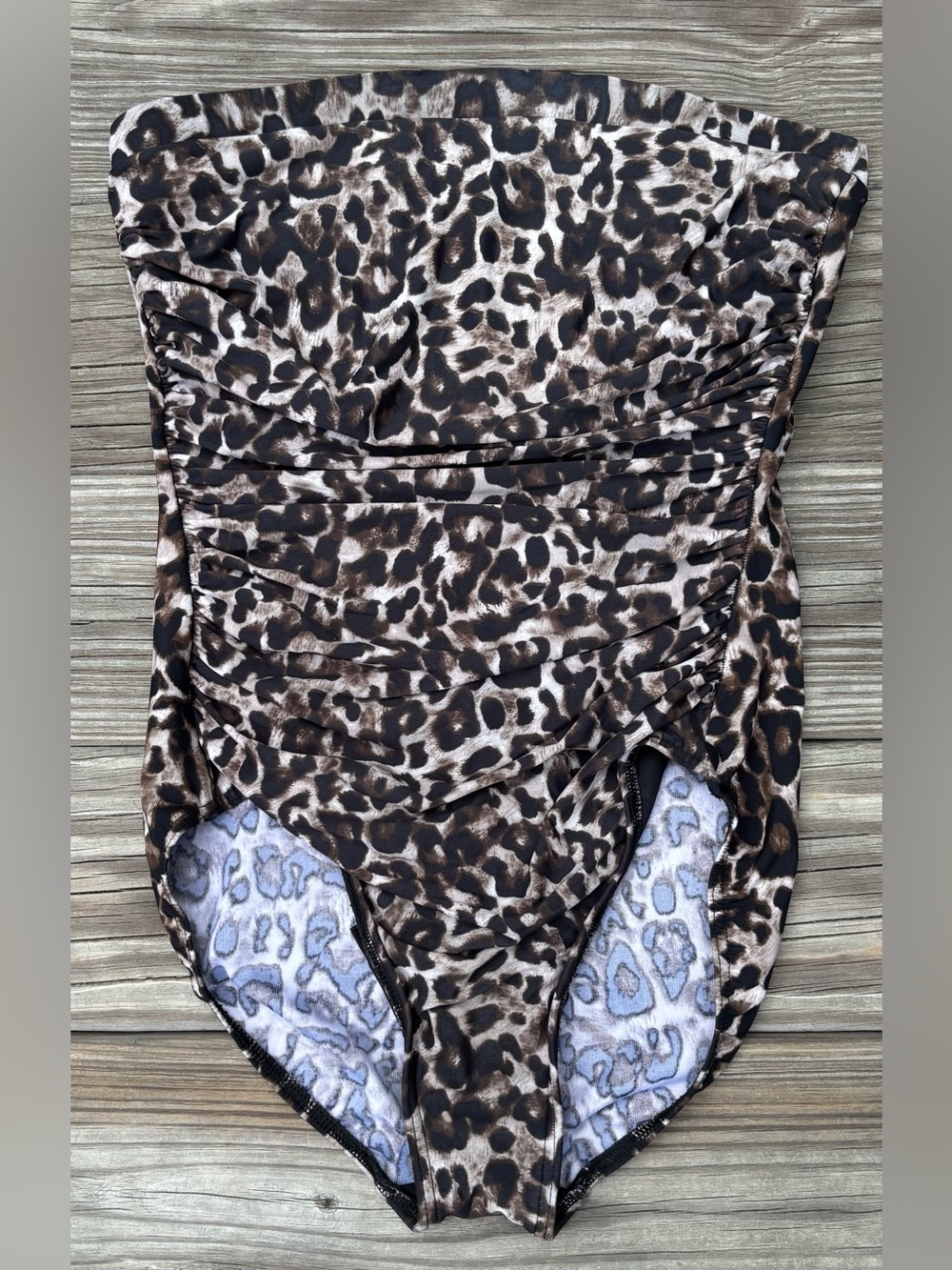 Miraclesuit leopard print one-piece swimsuit a size 10